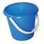 BUCKET WITH PLASTIC HANDLE 5LTR BLUE 