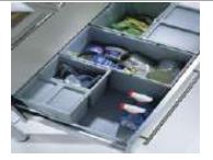 SET OF 6 WASTE BINS & NON SLIP BASE PLAE FORINSTALLATION IN DRAWER BOXES FOR CABINET WIDTH900MM