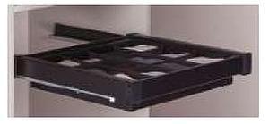 DRAWER WITH MULTIFUNCTIONAL INSERT, BLACK, 60 CM