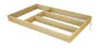 BAMBOO DRAWER ORGANISERS - BOX FRAME ( FOR TANDEMBOX AND LEGRABOX) DRAWER MODULE 300MM