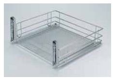 VEGETABLE BASKET FRONT PULL OUT FOR CABINET WIDTH 600MM PREMEA SILVER GREY