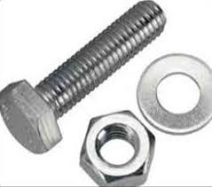  GI Bolt M 10 x 50mm with Nut and Plain Washer