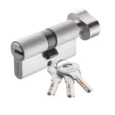 Cylindrical Lock one side Key & One Side Knob in SS Finish with
