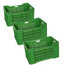 Crate 600x400x220 Green crate with Handle Provision