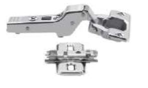 CLIP TOP 107 dig STANDARD UNSPRUNG HINGE FOR DUAL APPLICATIONS AND CLIP STEEL CRUCIFORM MOUNTING PLATE SET
