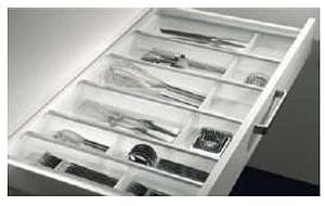 CUISIO CUTLERY INSERT FOR 900 MM DRAWER WIDTH, GRAPHITE- TRANSLUCENT (for Tandembox NL500mm Only)