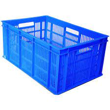 Plastic Crate with Handle 805mmx570mmx425mm  Bule Colour