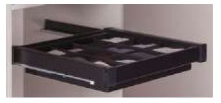 DRAWER WITH MULTIFUNCTIONAL INSERT, BLACK, 90 CM.
