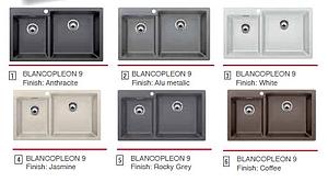 Pleon 9 Double Bowl Sink without Drain Board Collection 860x500x220, 450x430, 316x390 Anthracite Sink