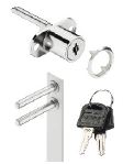 PEDESTAL FRONT LOCK D19X20 MM NICKEL PLATED, 960 KEY COMBINATION
