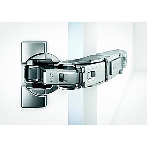 CLIP TOP BLUMOTION 110 DEGREE STANDARD HINGE FOR DUAL APPLICATIONS AND CLIP STRAIGHT STEEL MOUNTING PLATE SET