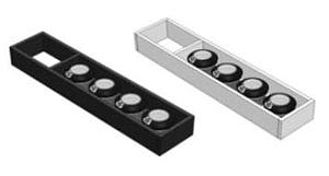 DRAWER ORG WOODEN SPICE CAN HOLDER 100MM, BLACK 100mm x 472mm x 55mm ( 4 SPICE CANS INCLUDED)