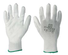 INDUSTRIAL PU COATED GLOVES / WHITE SIZE 9