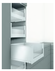 LEGRABOX PURE C-HEIGHT 40 KG SILK WHITE INNER DRAWER WITH A DESIGN ELEMENT FOR A NOMINAL LENGTH OF 450 MM