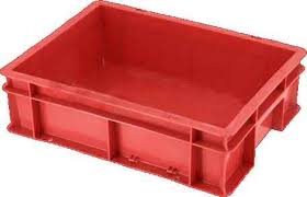 Plastic crate 400x300x120mm red