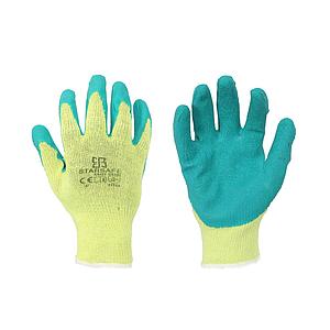 INDUSTRIAL LATEX COATED GLOVES / GREEN SIZE 9