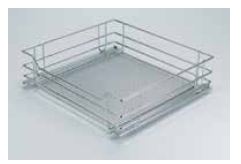 VEGETABLE BASKET INNER FRONT PULL OUT FOR CABINET WIDTH 450MM (SAPHIRE CHROME)
