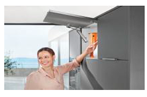 AVENTOS HK-XS TIP-ON STAY LIFT FOR WOODEN AND WIDE ALUMINIUM FRONTS FOR FRONT HEIGHTS : 240 - 600  MM AND POWER FACTOR : 500 - 1200