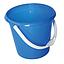 BUCKET WITH PLASTIC HANDLE 10 LTRS BLUE