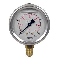 0-16 bar/Mpa  Double scale 63MM Dial All SS Pressure Gauge Glycerine Filled Bottom